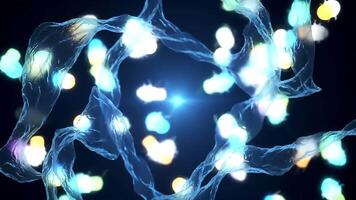 raggiante neurale Rete animazione, artificiale intelligenza, tecnologia sfondo video