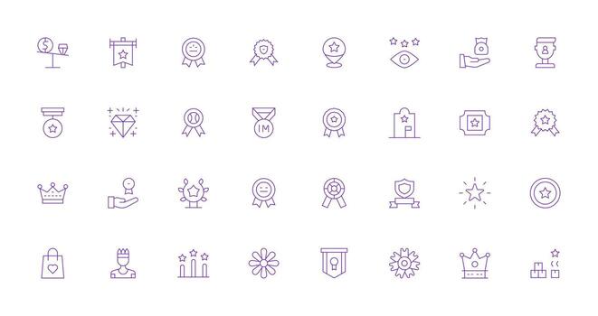 Premium Icon Collection with 32 Thin Line Designs Neatly Designed Icons for Web Platforms vector