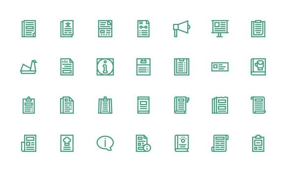 28 íconos para instrucciones en negrita línea formato ligero icono serie vector