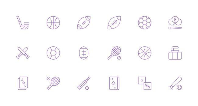 18 Minimal Line Icons for Game Icon Graphics Neatly Designed Icons for Web Platforms vector