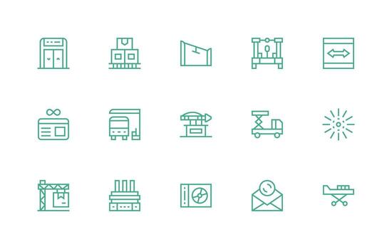 Regular Line Icons from Loading Set with 15 Vectors Display Icon Pack