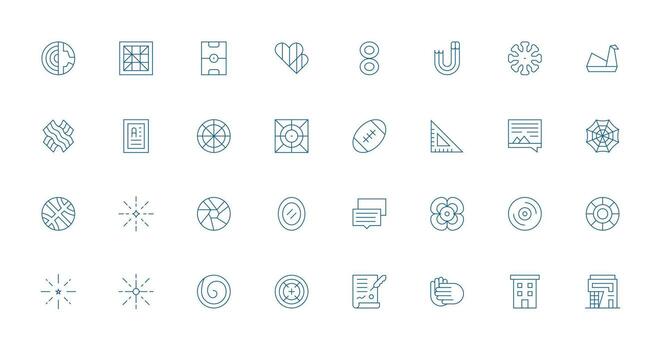 32 Icons for Lines in Thin Line Format Icons Built for Visual Consistency Pack vector