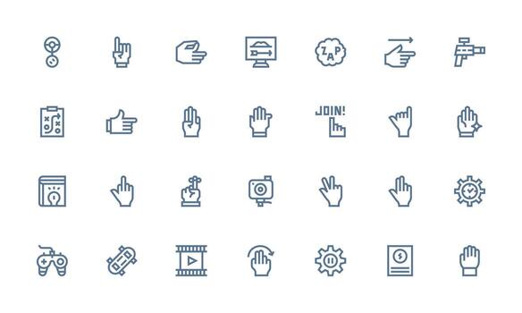 acción visual paquete conteniendo 28 negrita línea íconos pulcramente diseñado íconos para web plataformas vector