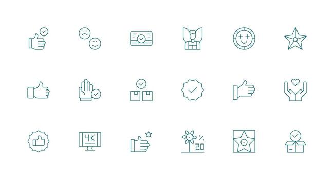 Minimal Line Icons from Good Set with 18 Vectors Style Icon Set