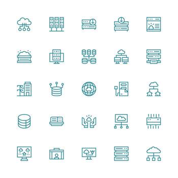 25 medio carrera contorno íconos para datos centrar gráficos neutral estilo íconos para ninguna proyecto vector