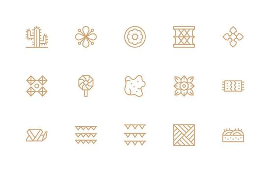 Texture featuring 15 Icons in Regular Line Design Compact Icon Pack vector
