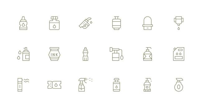Minimal Line Icons from Refill Set with 18 Vectors Reusable Icon Set