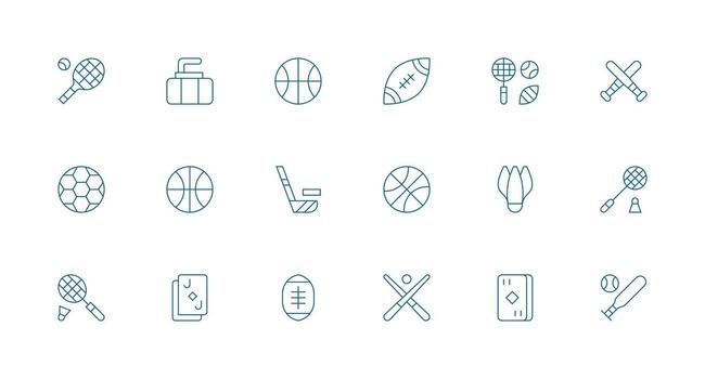 18 Icons for Game Icon in Minimal Line Format Multi-Purpose Icon Pack for Templates vector