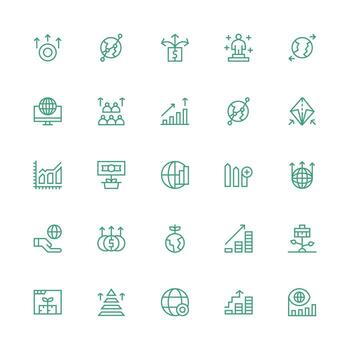 Medium Stroke Outline Icons from Expansion Set with 25 Vectors Essential Icons for Rapid UI Building