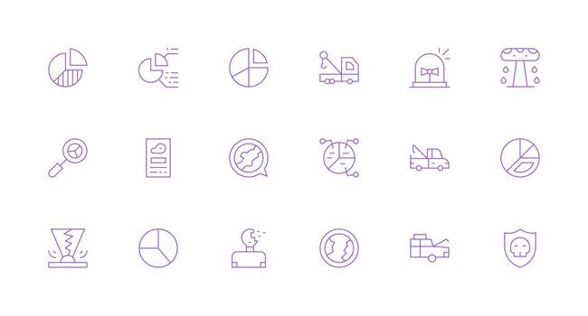 18 mínimo línea vectores para Descompostura tema esencial icono conjunto para equipos