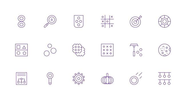 18 Minimal Line Designs for Circles Icons Interface Icons for Daily Use vector