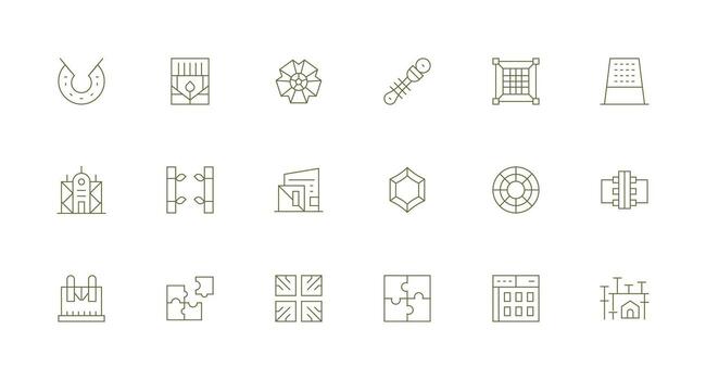 18 mínimo línea diseños para marco de referencia íconos escalable íconos para multiplataforma interfaces vector