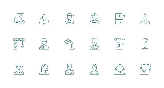 Arm featuring 18 Icons in Minimal Line Design Web and App Icon Pack Collection vector