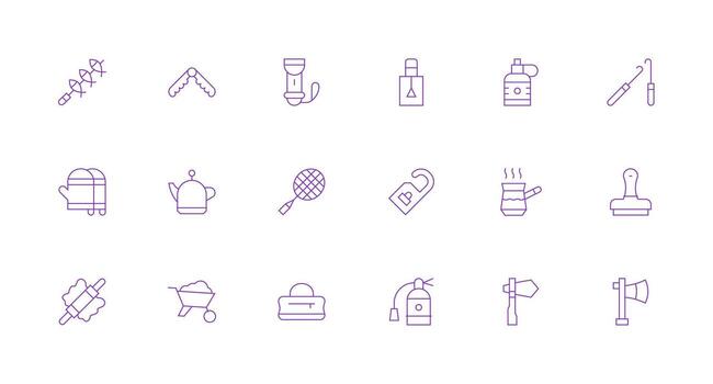 Minimal Line Icons from Handle Set with 18 Vectors Versatile Icon Collection for Designers