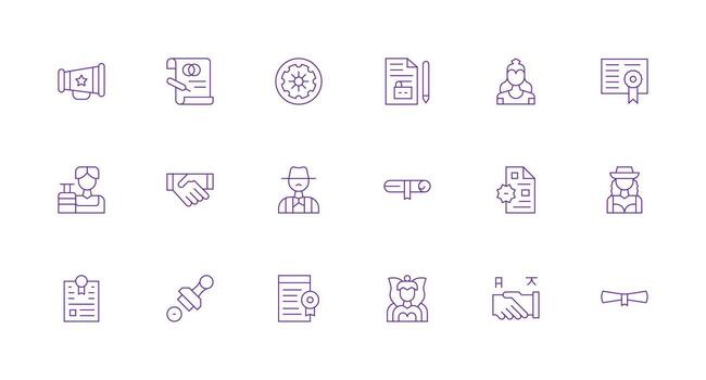 mínimo línea estilo oficial íconos con 18 vectores sencillo íconos para interfaz y wireframes