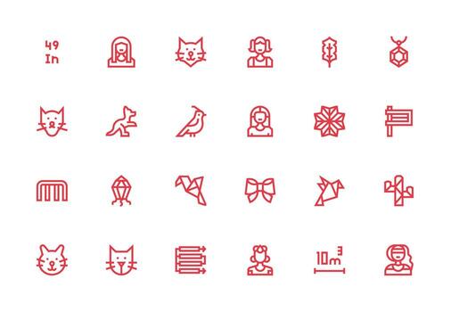 24 íconos para lineal en grueso línea línea formato esencial icono conjunto para equipos vector