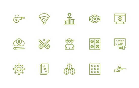 juego diseño íconos presentando 15 en regular línea estilo sensible icono conjunto para flexible diseños vector