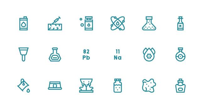 sustancia visual paquete conteniendo 18 fuerte carrera línea íconos bien estructurado íconos para creativo utilizar vector