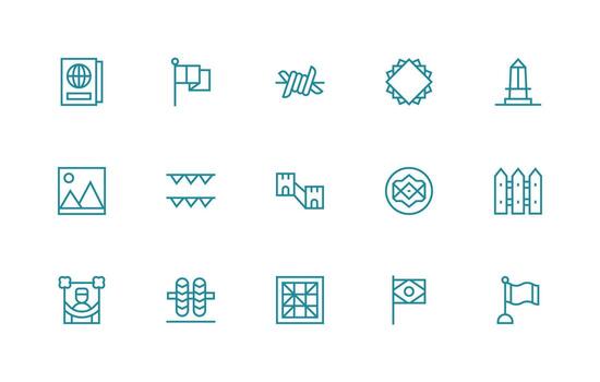 15 Regular Line Vectors for Border Theme High-Resolution Icons for Any Platform