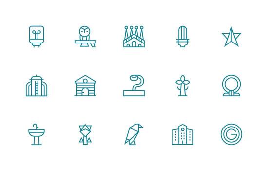 15 Icons for Modern Design in Regular Line Format Neatly Designed Icons for Web Platforms vector