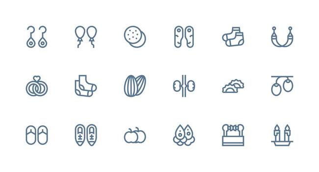18 Strong Stroke Line Style Icons from Pair Collection Scalable Icons for All Themes vector