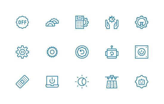 función icono conjunto con 15 regular línea gráficos diseño icono paquete vector