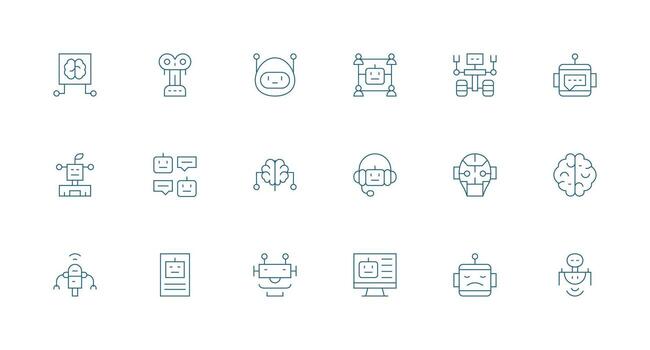 18 mínimo línea íconos para ai gráficos mínimo icono paquete vector