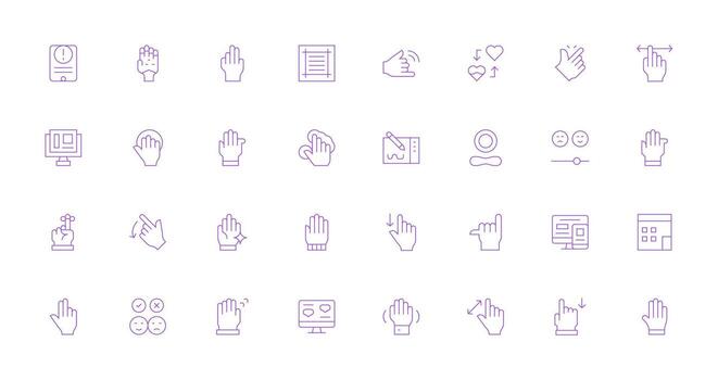 32 Icons for Ux in Thin Line Format Flexible Icon System for Web Interfaces vector
