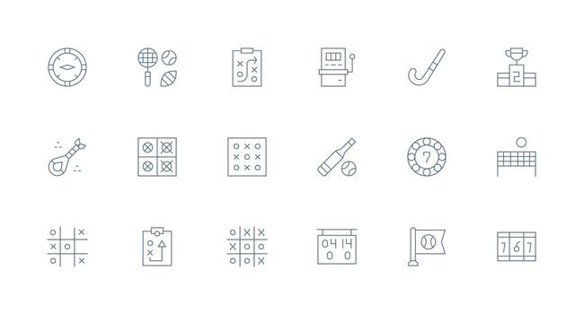 18 Minimal Line Icons for Lose Graphics Customizable Icon Series for Mobile Screens vector