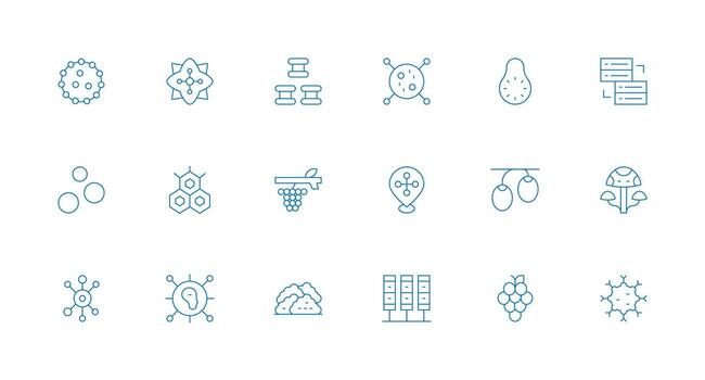 18 Minimal Line Vectors for Cluster Theme Reliable Icons for All Interfaces