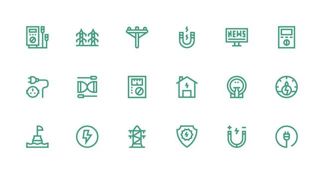 18 Strong Stroke Line Designs for Current Icons Scalable Icons for Cross-Platform Interfaces vector