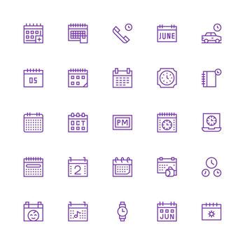 25 íconos para cita en medio carrera contorno formato interfaz íconos para diario utilizar vector