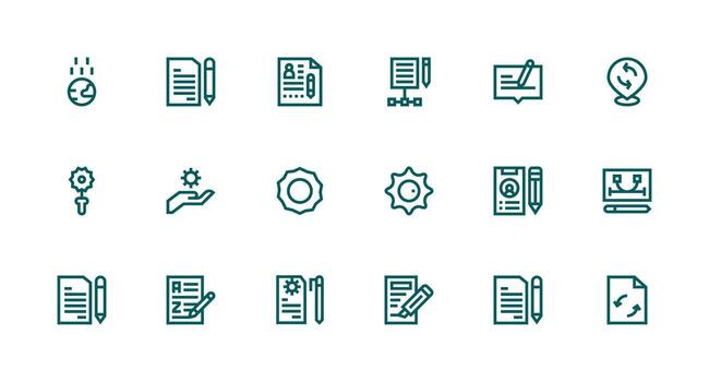 Strong Stroke Line Icons from Change Set with 18 Vectors Functional Icon Series