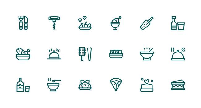 18 fuerte carrera línea estilo íconos desde servicio colección alta resolución íconos para ninguna plataforma vector