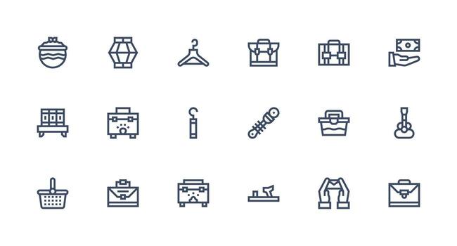 sostener visual paquete conteniendo 18 fuerte carrera línea íconos claro y conciso icono conjunto colección vector