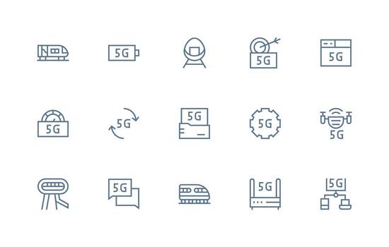 15 Regular Line Vectors for HighSpeed Theme Modern Line and Glyph Icon Series