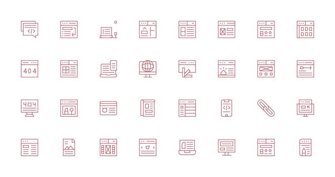 32 Delgado línea estilo íconos desde página web colección general utilizar icono paquete vector