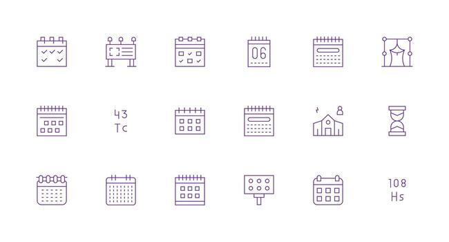 18 Minimal Line Icons for Events Graphics Clear and Concise Icon Set Collection vector