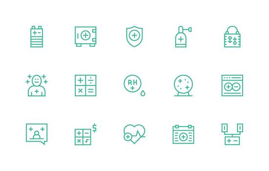 Plus featuring 15 Icons in Regular Line Design Scalable Icons for Cross-Platform Interfaces vector