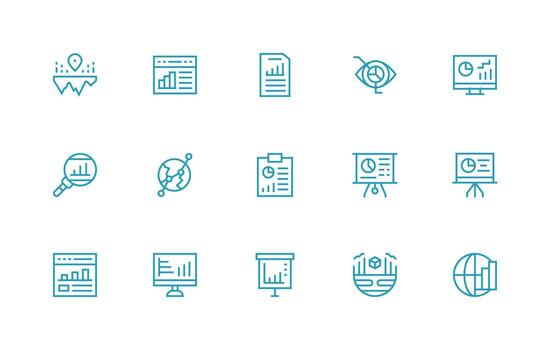 Trends including 15 Regular Line Illustrations Multi-Purpose Icon Set vector