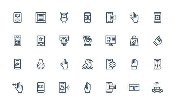 28 negrita línea estilo íconos desde aplicación colección web y aplicación icono paquete colección vector