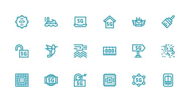 Speed featuring 18 Icons in Strong Stroke Line Design User Interface Icons for Digital Products vector