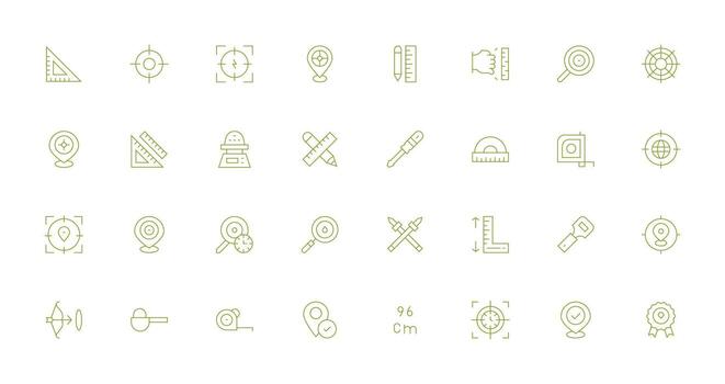 Precise Design Icons featuring 32 in Thin Line Style High-Quality Icon Pack vector