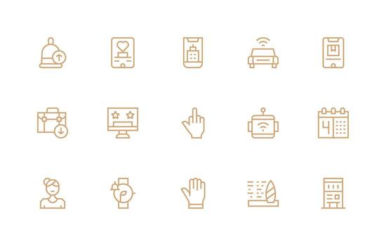 Regular Line Icons from App Set with 15 Vectors UI Icon Set