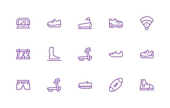 15 Regular Line Style Icons from Running Collection Pixel Perfect Icons for Modern Apps vector