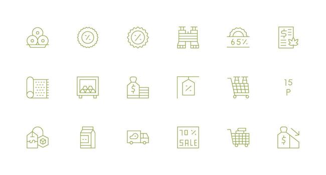 Wholesale Visual Pack containing 18 Minimal Line Icons Flexible Icon System for Web Interfaces vector