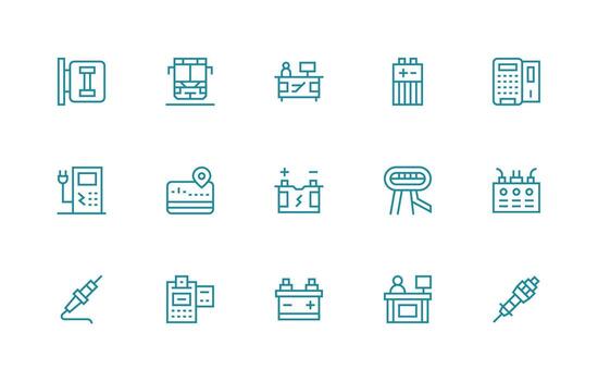 15 Regular Line Designs for Terminal Icons Scalable Icons for All Themes vector