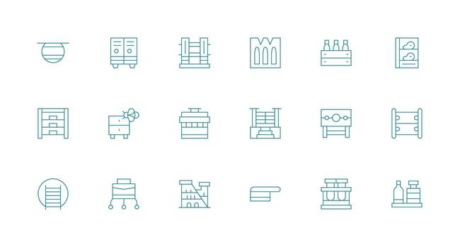 Minimal Line Icons from Shelving Set with 18 Vectors Multi-Purpose Icon Pack for Templates