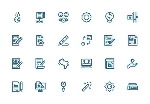 Thick Line Line Style Change Icons with 24 Vectors Reliable Icons for All Interfaces