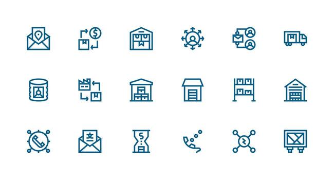 Strong Stroke Line Icons from Outbound Set with 18 Vectors Customizable Icon Series for Mobile Screens